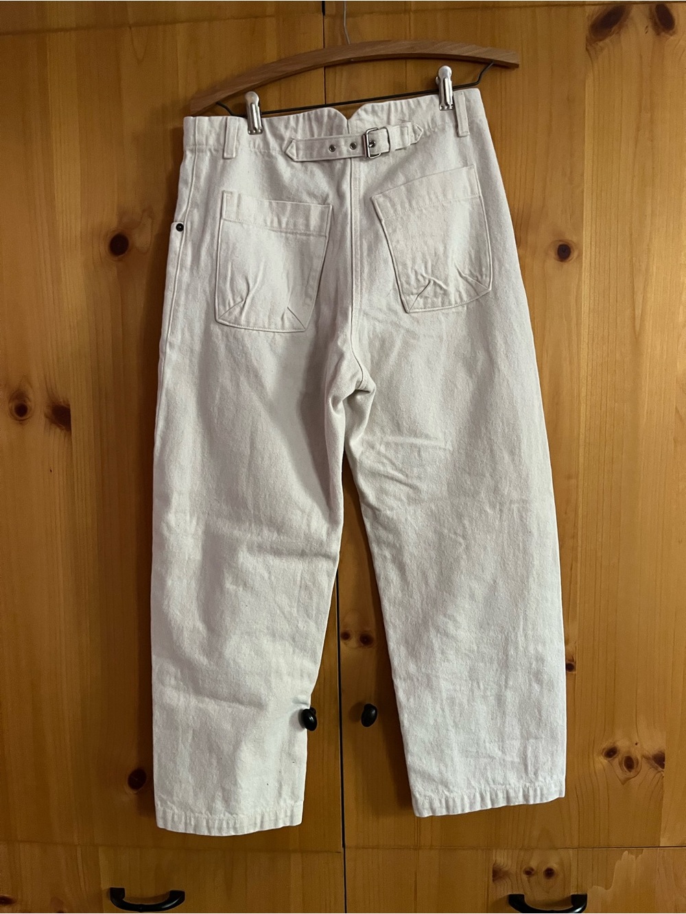 RARE Rachel Comey Handy jeans - white with light denim panels, size 4 - Picture 3 of 8